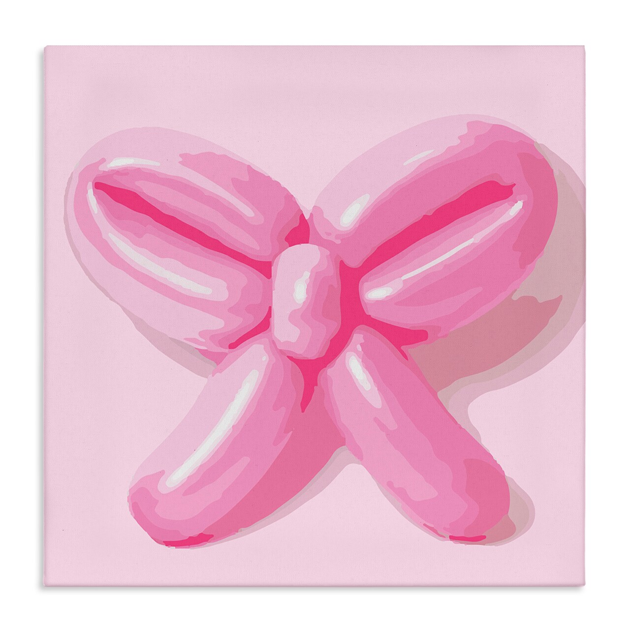 Stupell Industries Pink Balloon Bow Canvas Wall Art Design by Daphne Polselli
